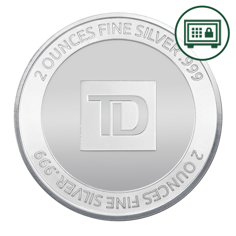 Image for 2 oz. TD Silver Round - Secure Storage from TD Precious Metals